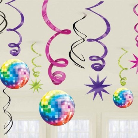Decoration Swirl Disco Fever 12 pieces Decoration Swirl Disco Fever 12 pieces