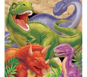 Creative Converting Serviettes de table Dino Blast 33x33cm | 16 pièces
