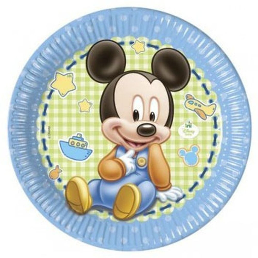 Assiette bébé mickey souris 23cm | 8 pièces Assiette bébé mickey souris 23cm | 8 pièces