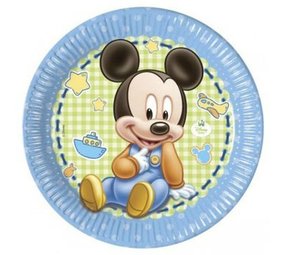 Assiette bébé mickey souris 23cm | 8 pièces Assiette bébé mickey souris 23cm | 8 pièces