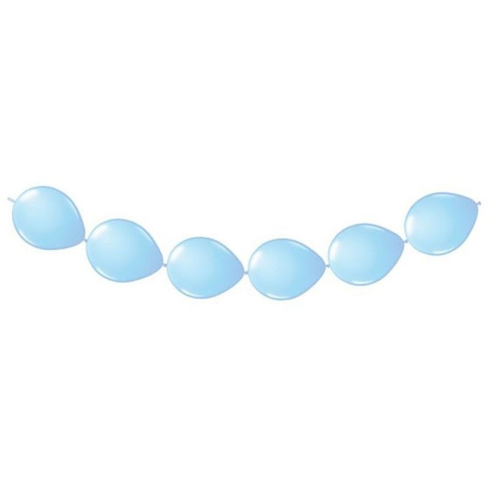 Light blue button balloons 3 meters | 8 pieces