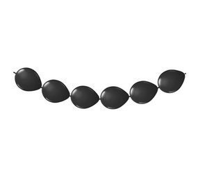 Knoopballon zwart 3 meter | 8 stuks Knoopballon zwart 3 meter | 8 stuks