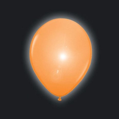 Oranje ballonnen Led 25cm | 5 stuks Oranje ballonnen Led 25cm | 5 stuks