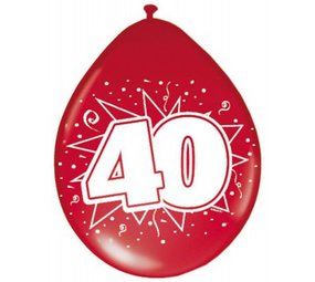 Ballon 40 Jahre Robijn - Red 8 Stücke Ballon 40 Jahre Robijn - Red 8 Stücke