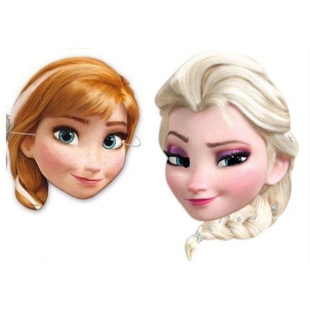 Procos Party Frozen Masken Elsa und Anna | 6 Stück