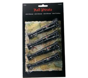 Telescoop mini Red Pirate 4 stuks 11cm