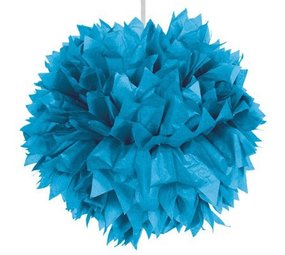 Pompom caribbean blauw | 30 cm Pompom caribbean blauw | 30 cm