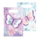 Party bags butterflies paper 24x16cm | 8 pieces Party bags butterflies paper 24x16cm | 8 pieces