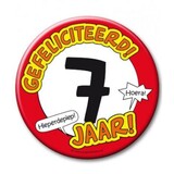 Paper Dreams Button XL 7 jaar Verkeersbord Paper Dreams Button XL 7 jaar Verkeersbord