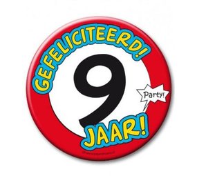 Paper Dreams Button XL 9 years of traffic sign Paper Dreams Button XL 9 years of traffic sign