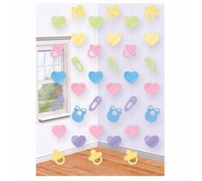 Hanging decoration Birth - Babyshower 6 pieces Hanging decoration Birth - Babyshower 6 pieces