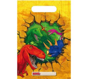 Folat Dinosaurus Handling bags Dino Party | 6 pieces Folat Dinosaurus Handling bags Dino Party | 6 pieces