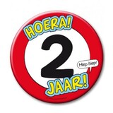 Button XL 2 years of traffic sign Button XL 2 years of traffic sign