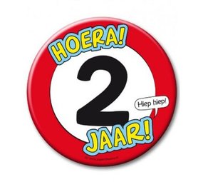 Button XL 2 jaar Verkeersbord Button XL 2 jaar Verkeersbord