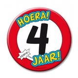 Button XL 4 years of traffic sign Button XL 4 years of traffic sign