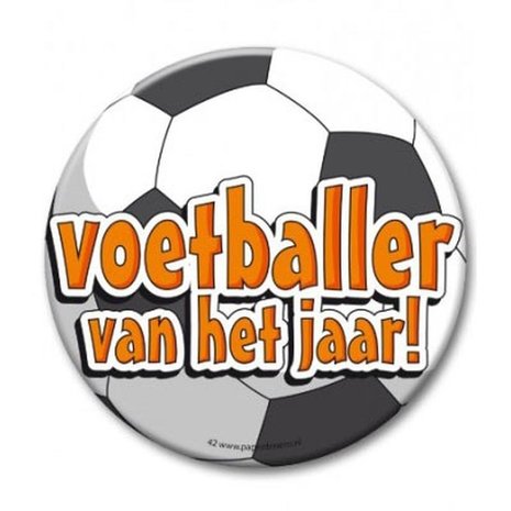 Paper Dreams Bouton Voetballer van het Jaar 10cm | par pièce Paper Dreams Bouton Voetballer van het Jaar 10cm | par pièce