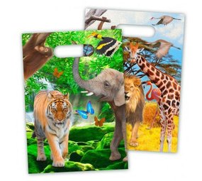 Folat Safari Party Uitdeelzakjes 17x24cm | 8 stuks