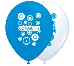 Balloon communion blue with circles 8 pieces Balloon communion blue with circles 8 pieces