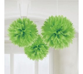 Amscan Pompom kiwigroen | 3 stuks Amscan Pompom kiwigroen | 3 stuks