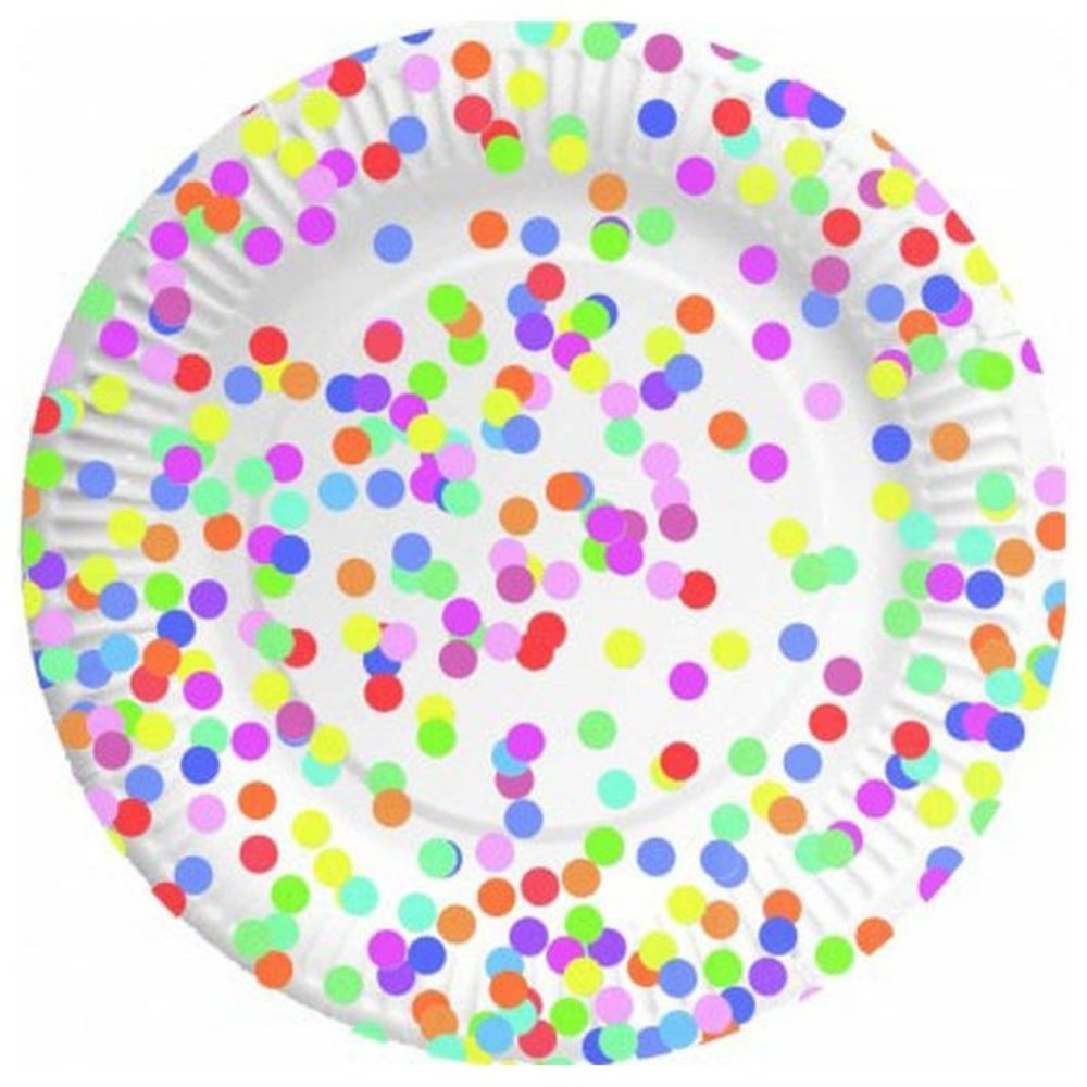 Confetti plate 23cm | 8 pieces