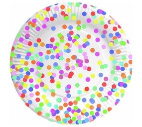 Konfetti -Platte 23cm | 8 Stücke Konfetti -Platte 23cm | 8 Stücke