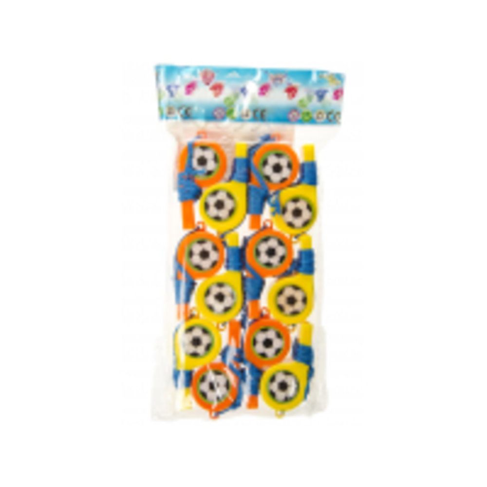 LG Imports Sifflets de football orange/jaune | 12 pièces
