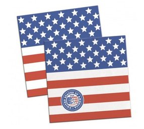 Servet USA Party 25x25cm 20 stuks Servet USA Party 25x25cm 20 stuks