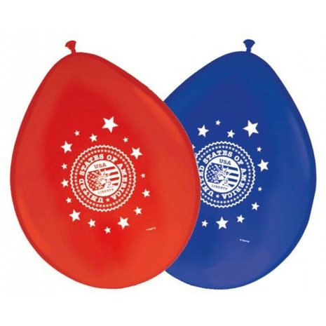 Ballon USA Party 8 stuks Ballon USA Party 8 stuks
