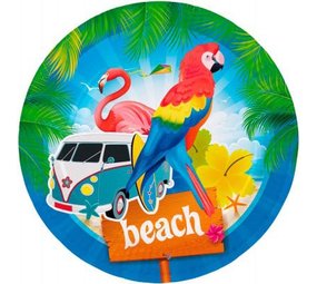 Bord Beach Party 23cm | 8 stuks Bord Beach Party 23cm | 8 stuks