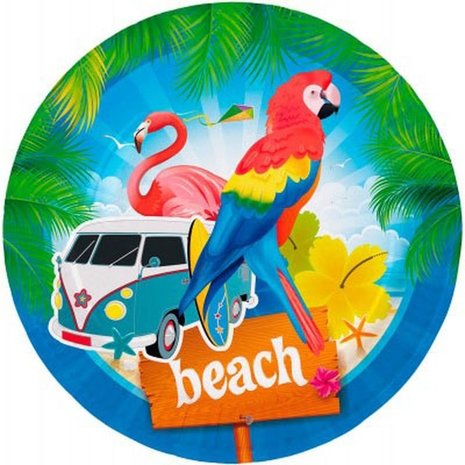 Assiette plage de plage 23cm | 8 pièces Assiette plage de plage 23cm | 8 pièces