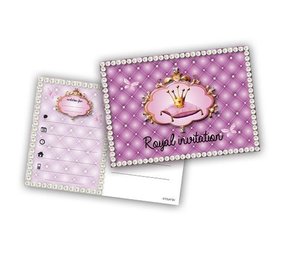 Cartes d'invitation Princess 6 pièces Cartes d'invitation Princess 6 pièces