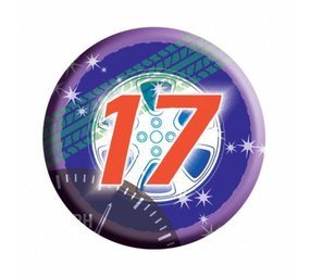 Bouton 17 ans bleu-violet Bouton 17 ans bleu-violet