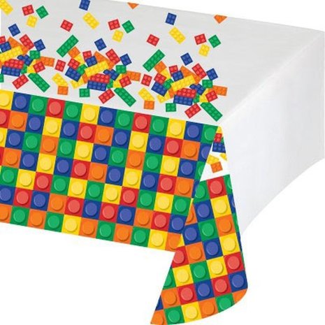 Creative Converting Lego Block Party Tablecloth 137x259cm | per piece Creative Converting Lego Block Party Tablecloth 137x259cm | per piece