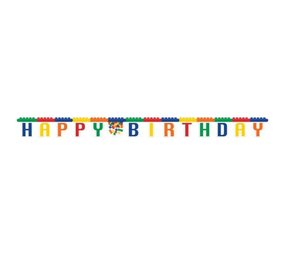 Creative Converting Guirlande de lettres de fête en bloc Lego Happy Birthday 16x213cm | par pièce Creative Converting Guirlande de lettres de fête en bloc Lego Happy Birthday 16x213cm | par pièce