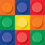 Creative Converting Lego Block Party Napkins 25x25cm | 16 pieces Creative Converting Lego Block Party Napkins 25x25cm | 16 pieces