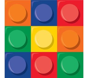 Creative Converting Lego Block Party Napkins 25x25cm | 16 pieces Creative Converting Lego Block Party Napkins 25x25cm | 16 pieces