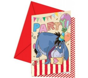 Uitnodiging Winnie de Poeh | 6 stuks Uitnodiging Winnie de Poeh | 6 stuks