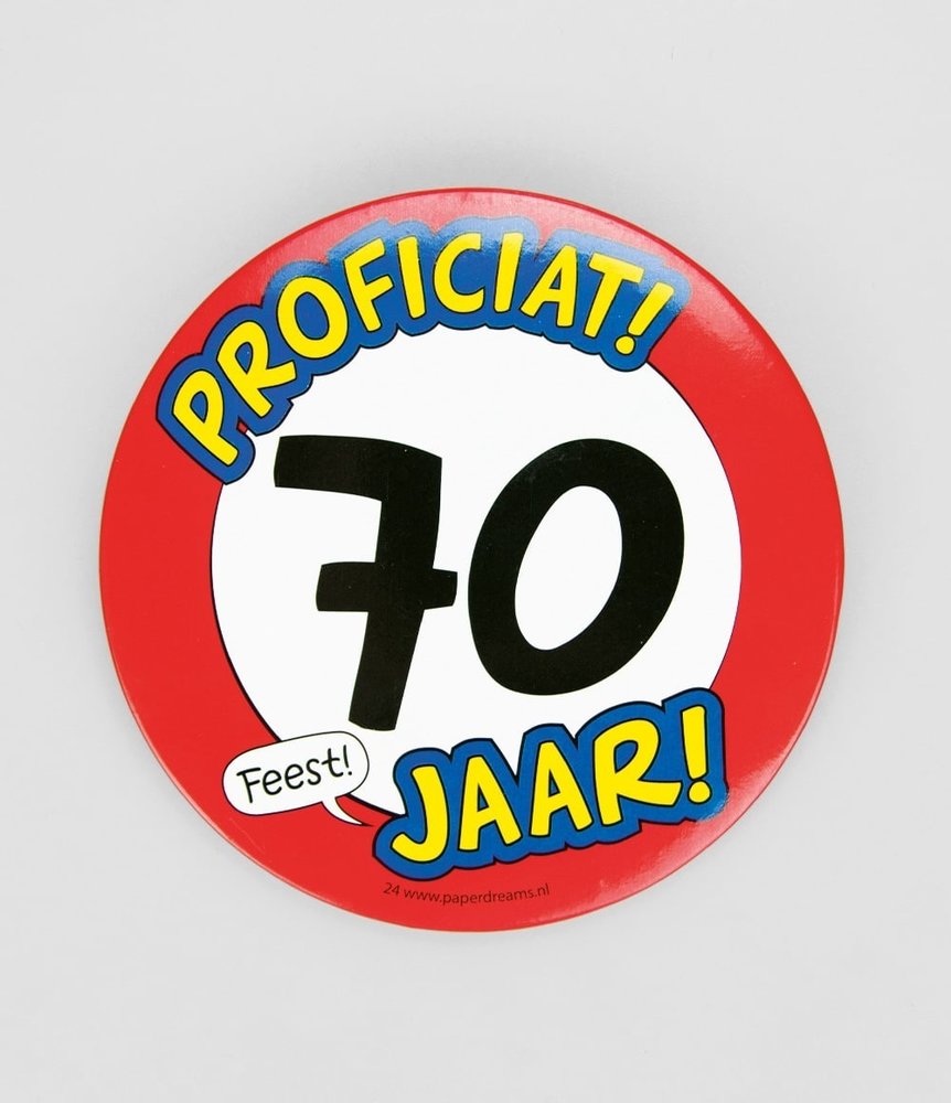 Bouton xl 70 ans de panneau de signalisation