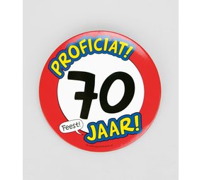 Button XL 70 years of traffic sign