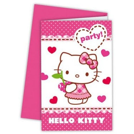 Einladung Hello Kitty Hartje 6 Stücke Einladung Hello Kitty Hartje 6 Stücke