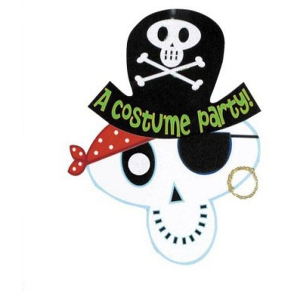 Invitation Pirates Costume Party 8 pièces Invitation Pirates Costume Party 8 pièces
