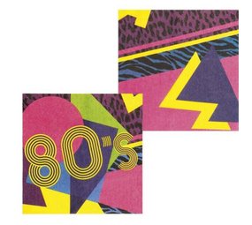 Servet 80-er jaren 12 stuks Servet 80-er jaren 12 stuks