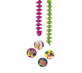 Decoratie spiraal 80-er jaren 2 stuks Decoratie spiraal 80-er jaren 2 stuks