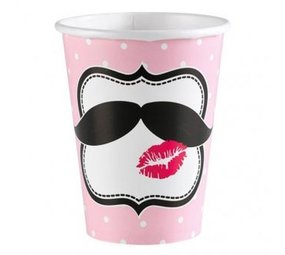 Cup Schnurrbart - Schnurrbart Pink | 8 Stücke Cup Schnurrbart - Schnurrbart Pink | 8 Stücke