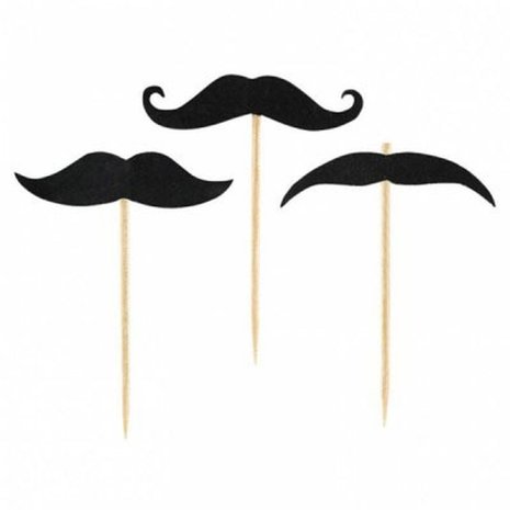 Prikkers Moustache - Snor 20 stuks Prikkers Moustache - Snor 20 stuks