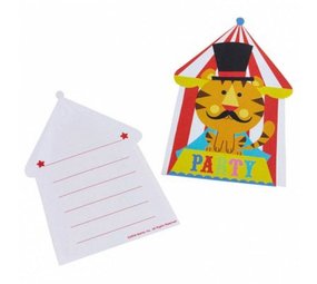 Invitation circus 8 pieces