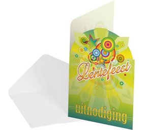 Uitnodiging Lentefeest 8 stuks Uitnodiging Lentefeest 8 stuks