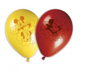 Ballon Mickey Mouse Clubhouse geel - rood 8 stuks