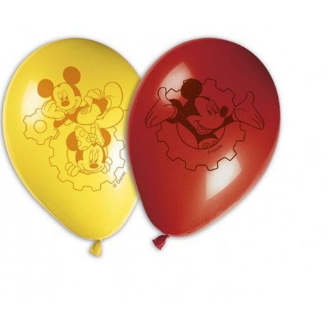 Balloon Mickey Mouse Clubhouse Yellow - Red 8 pieces Balloon Mickey Mouse Clubhouse Yellow - Red 8 pieces
