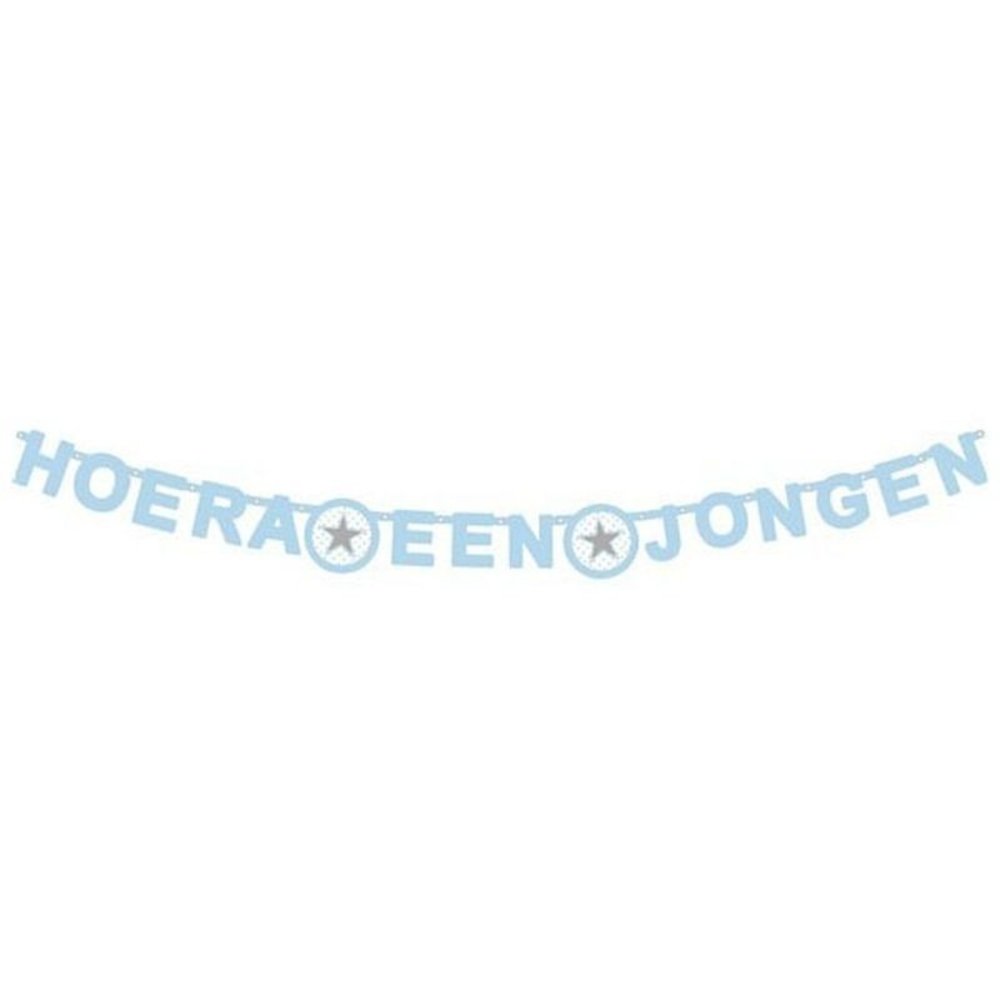 Letterslinger Hoera een jongen met ster